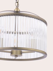 Laura Ashley Matt Antique Brass Sutton 3 Light Pendant Light - Image 6 of 6