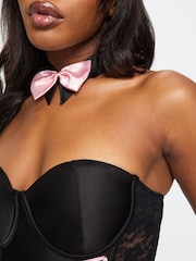 Ann Summers Black Boudoir Lace-Up Bunny Outfit Dress - Image 7 of 8