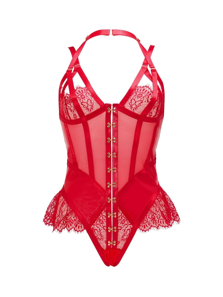 Rojo - Ann Summers Exuberant Lace and Mesh Bodysuit - Imagen 5 de 5