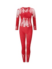Ann Summers Red Flaming Desire Diamante Fishnet Jumpsuit - Image 5 of 5
