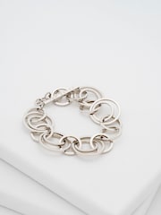 Ted Baker Silver Tone HULIE: Multi Hoop Adjustable Bracelet - Image 1 of 5