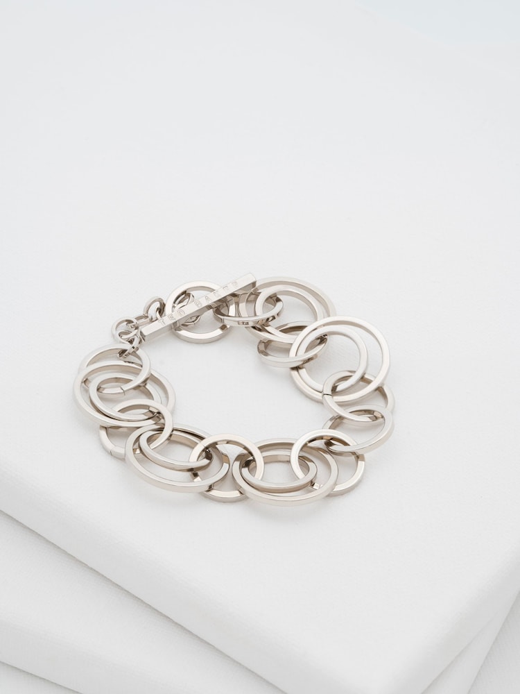 Ted Baker Silver Tone HULIE: Multi Hoop Adjustable Bracelet - Image 1 of 5