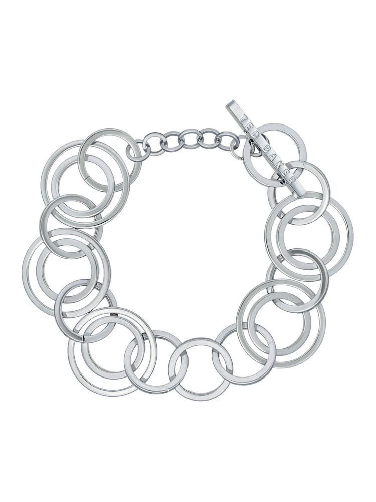 Ted Baker Silver Tone HULIE: Multi Hoop Adjustable Bracelet - Image 2 of 5