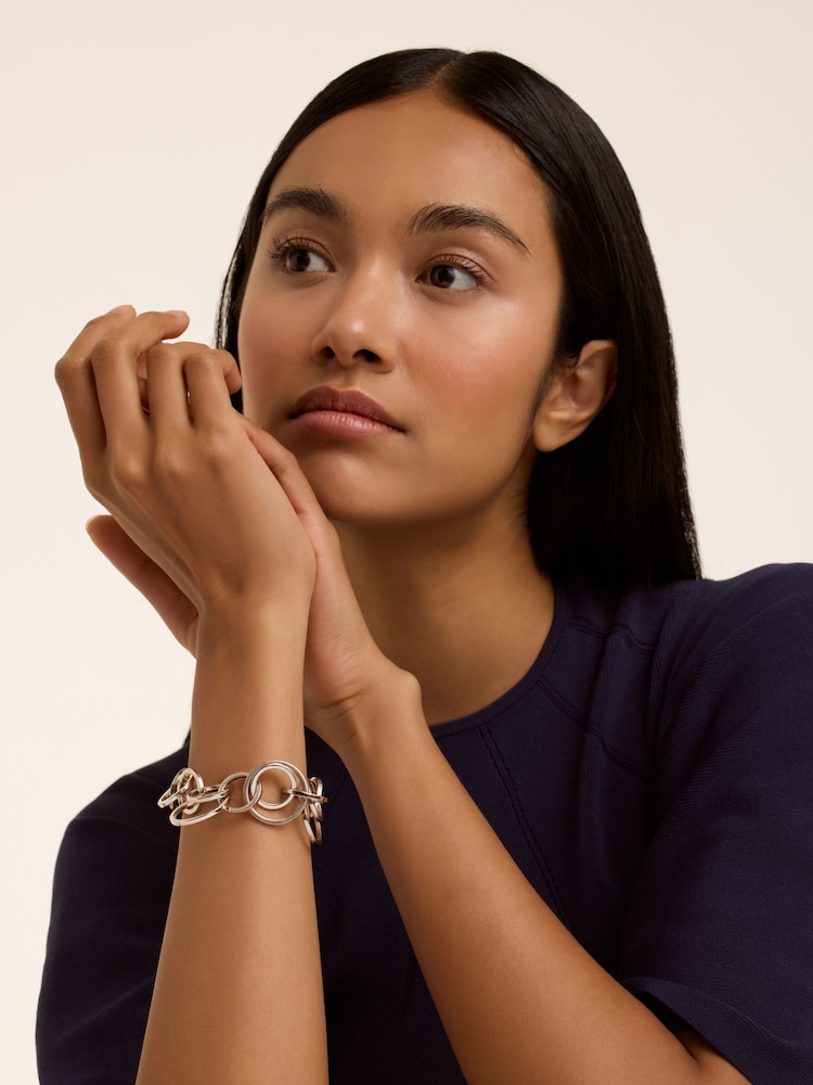 Zilverkleurig - Ted Baker HULIE: Multi Hoop Adjustable Bracelet - Image 4 of 5