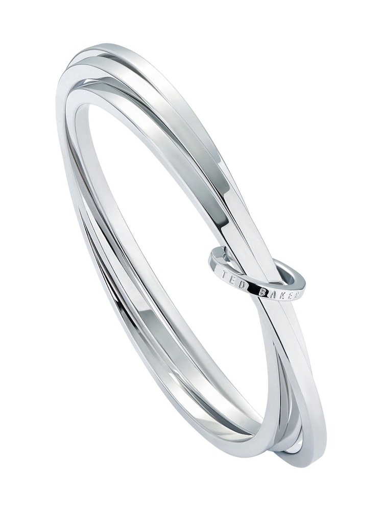 Ted Baker Silver Tone HUULIA: Multi Hoop Bangle Bracelet - Image 2 of 5