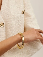 Ted Baker Silver Tone HUULIA: Multi Hoop Bangle Bracelet - Image 4 of 5