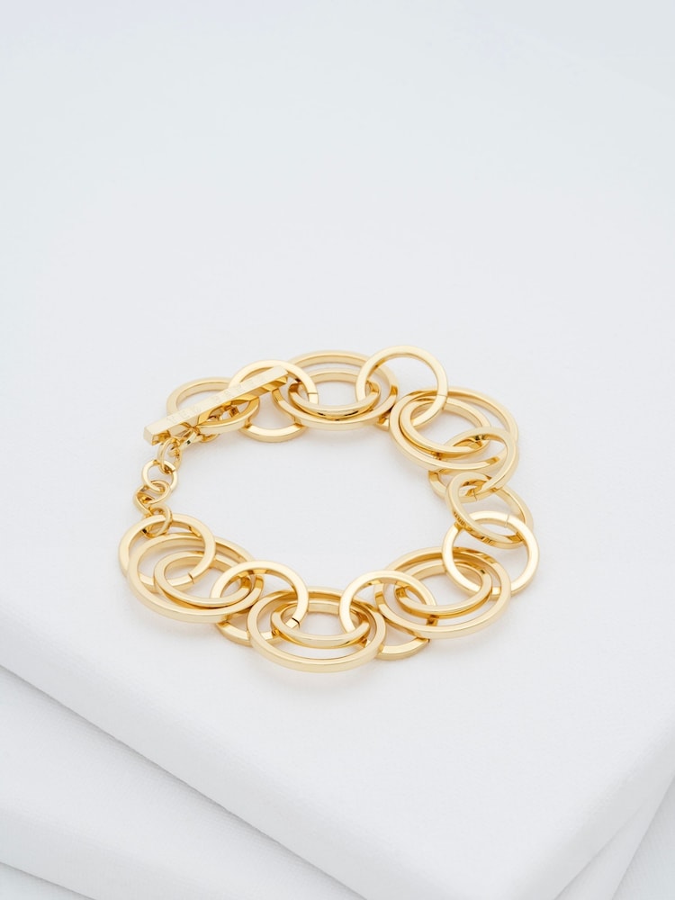 Ted Baker Gold Tone HULIE: Multi Hoop Adjustable Bracelet - Image 1 of 5
