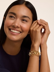 Ted Baker Gold Tone HULIE: Multi Hoop Adjustable Bracelet - Image 4 of 5