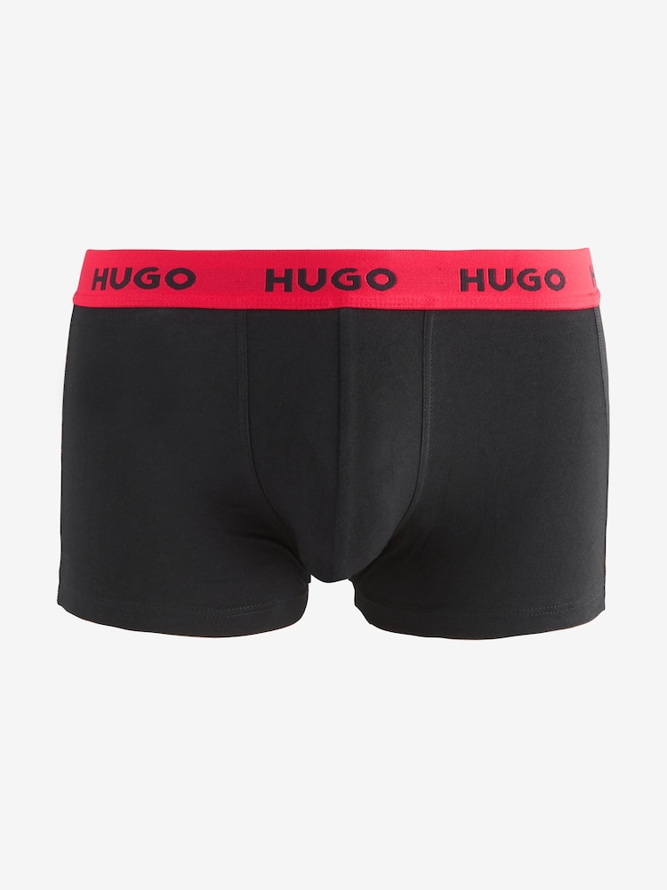 HUGO Logo Waistband Cotton Boxers 3 Pack - Изображение 4 из 4