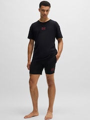 HUGO Black Frame Logo Relaxed Fit Shorts - Image 3 of 8