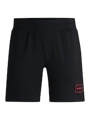 HUGO Black Frame Logo Relaxed Fit Shorts - Image 7 of 8