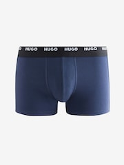 HUGO Natural Logo Waistband Cotton Boxers 5 Pack - Image 3 of 6
