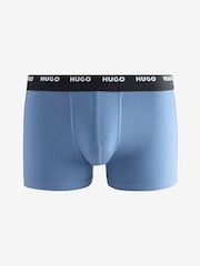 HUGO Natural Logo Waistband Cotton Boxers 5 Pack - Image 4 of 6