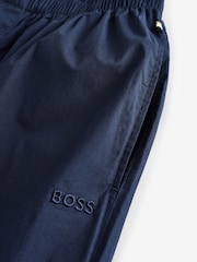 BOSS Blue Logo Embroidered Stretch Poplin Pyjamas - Image 4 of 5