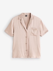 BOSS Natural Monogram Woven Soft Short Pyjamas Set - Image 7 of 8