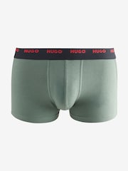 HUGO Natural Logo Waistband Cotton Boxers 5 Pack - Image 2 of 7