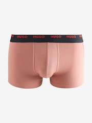 HUGO Natural Logo Waistband Cotton Boxers 5 Pack - Image 4 of 7