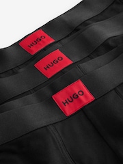 HUGO Black Logo Waistband Cotton Boxers 3 Pack - Image 2 of 5