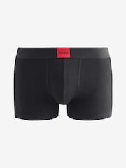 HUGO Black Logo Waistband Cotton Boxers 3 Pack - Image 3 of 5