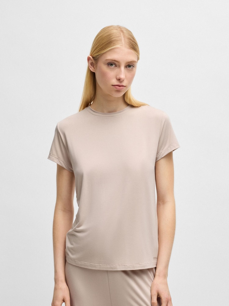 BOSS Natural Stretch Jersey Logo T-Shirt - Image 1 of 5