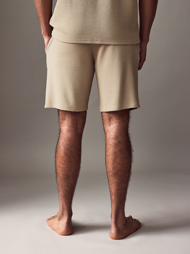 BOSS Natural Ottoman Jersey Shorts - Image 2 of 5 BOSS Natural Ottoman Jersey Shorts - Image 2 of 5