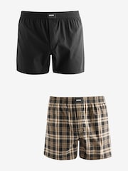 BOSS Poplin 100% Cotton Pyjamas Shorts 2 Pack - Imagen 1 de 3