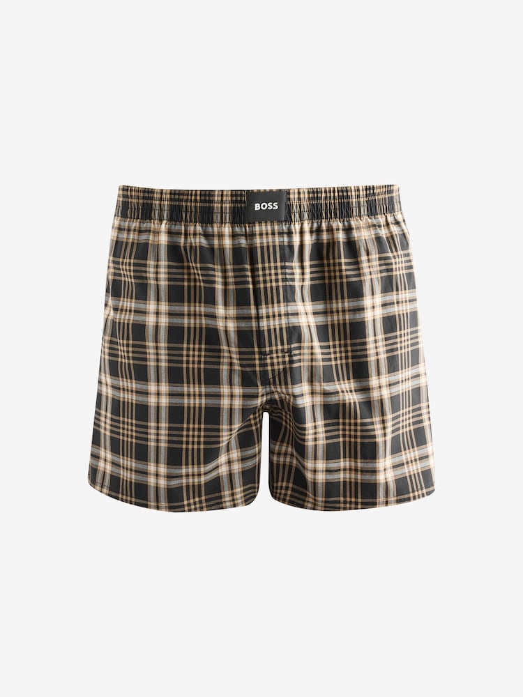 BOSS Poplin 100% Cotton Pyjamas Shorts 2 Pack - Imagen 2 de 3