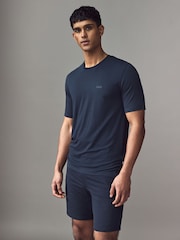 BOSS Blue Short Jersey Pyjamas Set - Image 1 of 8