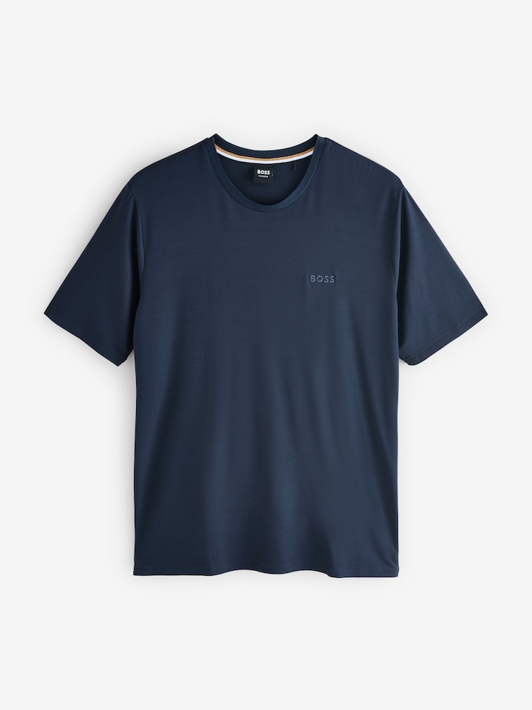 BOSS Blue Short Jersey Pyjamas Set - Image 2 of 8