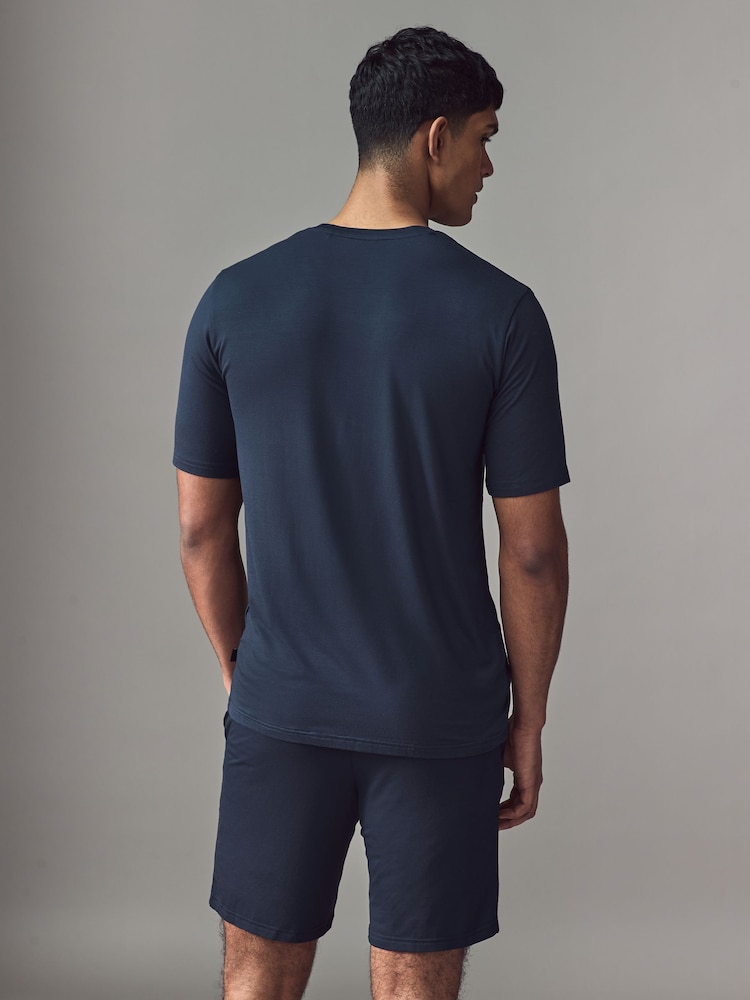 BOSS Blue Short Jersey Pyjamas Set - Image 3 of 8