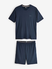 BOSS Blue Short Jersey Pyjamas Set - Image 6 of 8