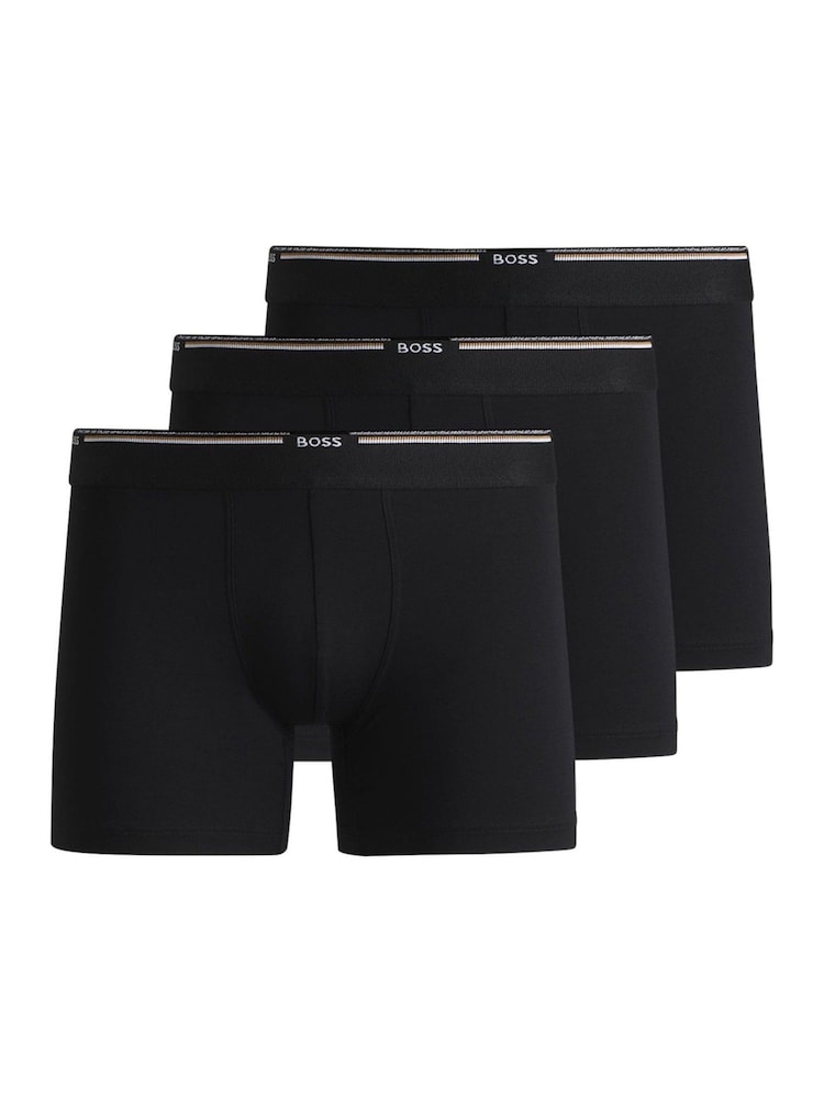 BOSS Black Stretch Jersey 3-Pack Boxers - Image 1 of 5