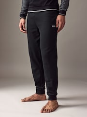 BOSS Black Waffle Structured Joggers - Image 1 of 5