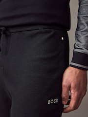 BOSS Black Waffle Structured Joggers - Image 3 of 5