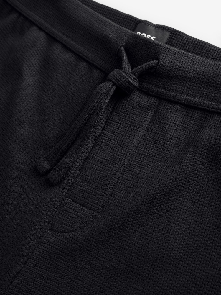 BOSS Black Waffle Structured Joggers - Image 5 of 5