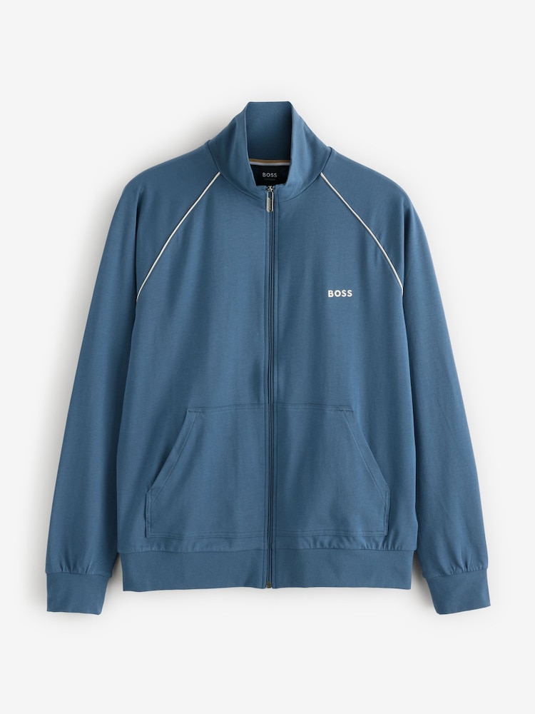 BOSS Blue Regular Fit Stretch Cotton Jacket - Image 6 of 6