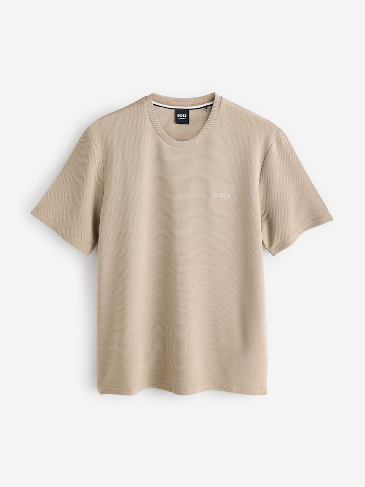 BOSS Natural Ottoman Jersey T-Shirt - Image 4 of 4