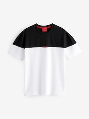 HUGO Black Colour Blocked Waistbadn Stretch Cotton Pyjama T-Shirt - Image 1 of 1