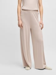 BOSS Natural Stretch Jersey Wide Leg Bottoms - Image 1 of 5