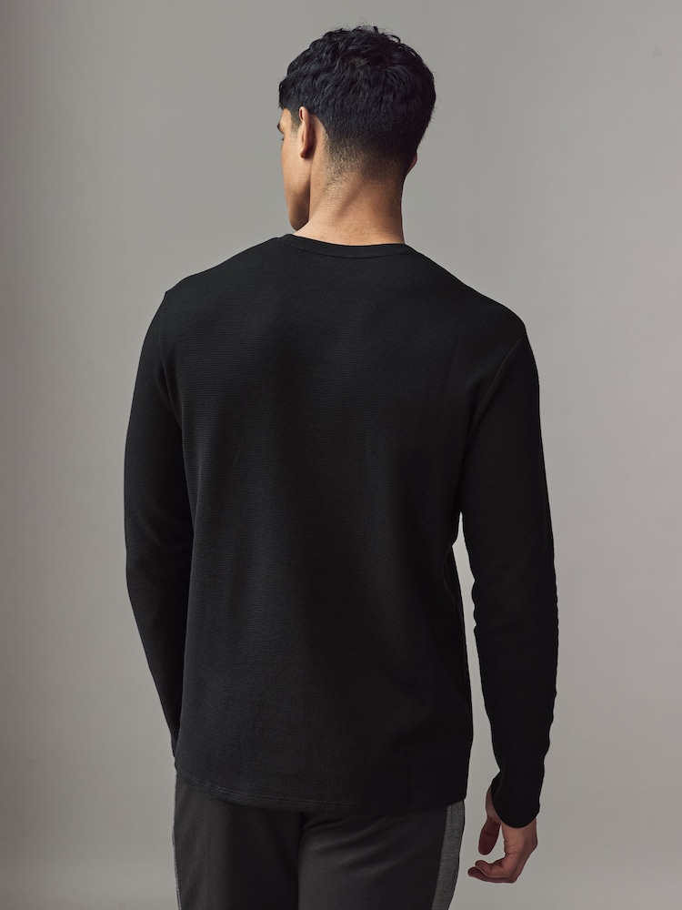 BOSS Black Waffle Structured T-Shirt - Image 2 of 4