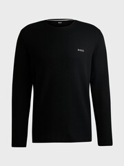 BOSS Black Waffle Structured T-Shirt - Image 4 of 4