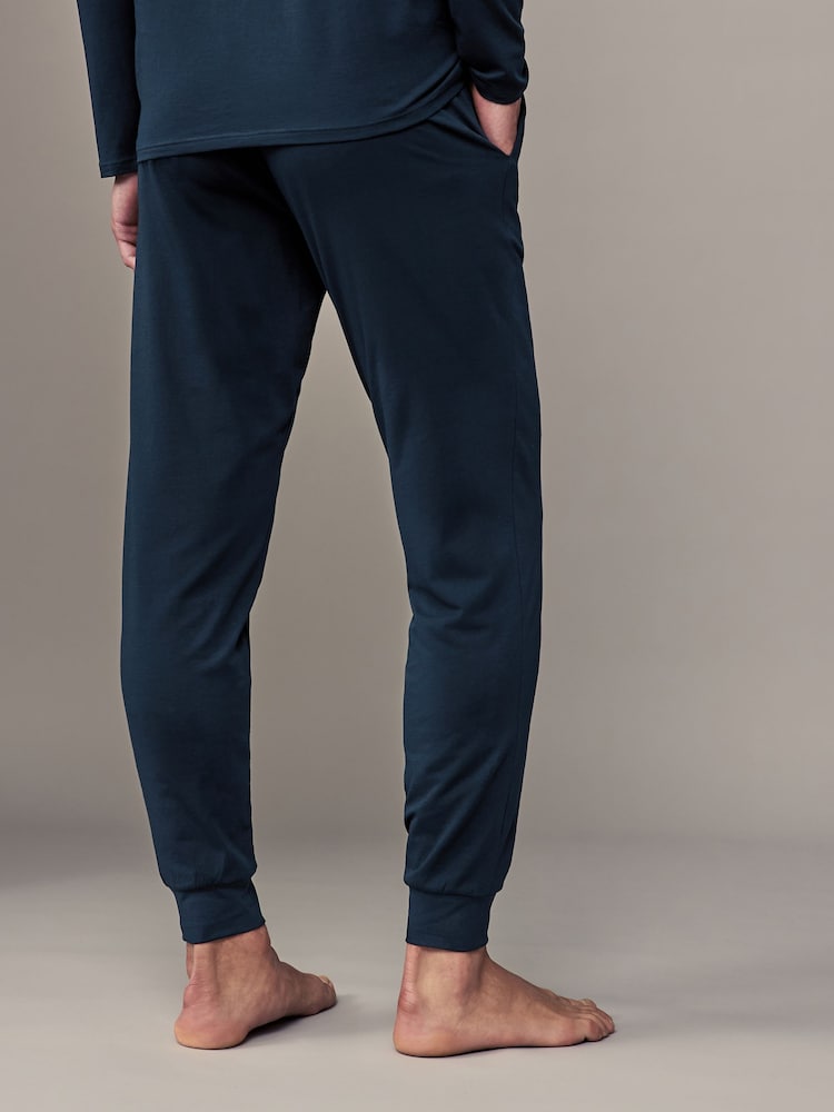 BOSS Blue Stretch Cotton Bottoms - Image 2 of 4