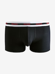 HUGO Natural Logo Waistband Cotton Boxers 3 Pack - Image 2 of 5