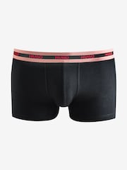 HUGO Natural Logo Waistband Cotton Boxers 3 Pack - Image 4 of 5