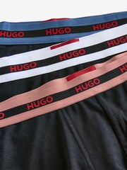 HUGO Natural Logo Waistband Cotton Boxers 3 Pack - Image 5 of 5