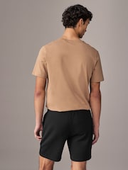 BOSS Black Waffle Structure Cotton Shorts - Image 2 of 4