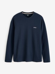 BOSS Blue Waffle Structured T-Shirt - Image 4 of 4