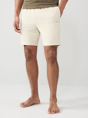 BOSS Cream Stretch Cotton Shorts - Image 1 of 9