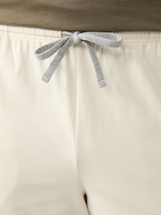 BOSS Cream Stretch Cotton Shorts - Image 4 of 9