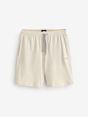 BOSS Cream Stretch Cotton Shorts - Image 6 of 9